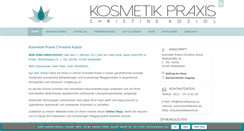 Desktop Screenshot of kosmetikpraxis.eu