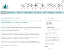 Tablet Screenshot of kosmetikpraxis.eu